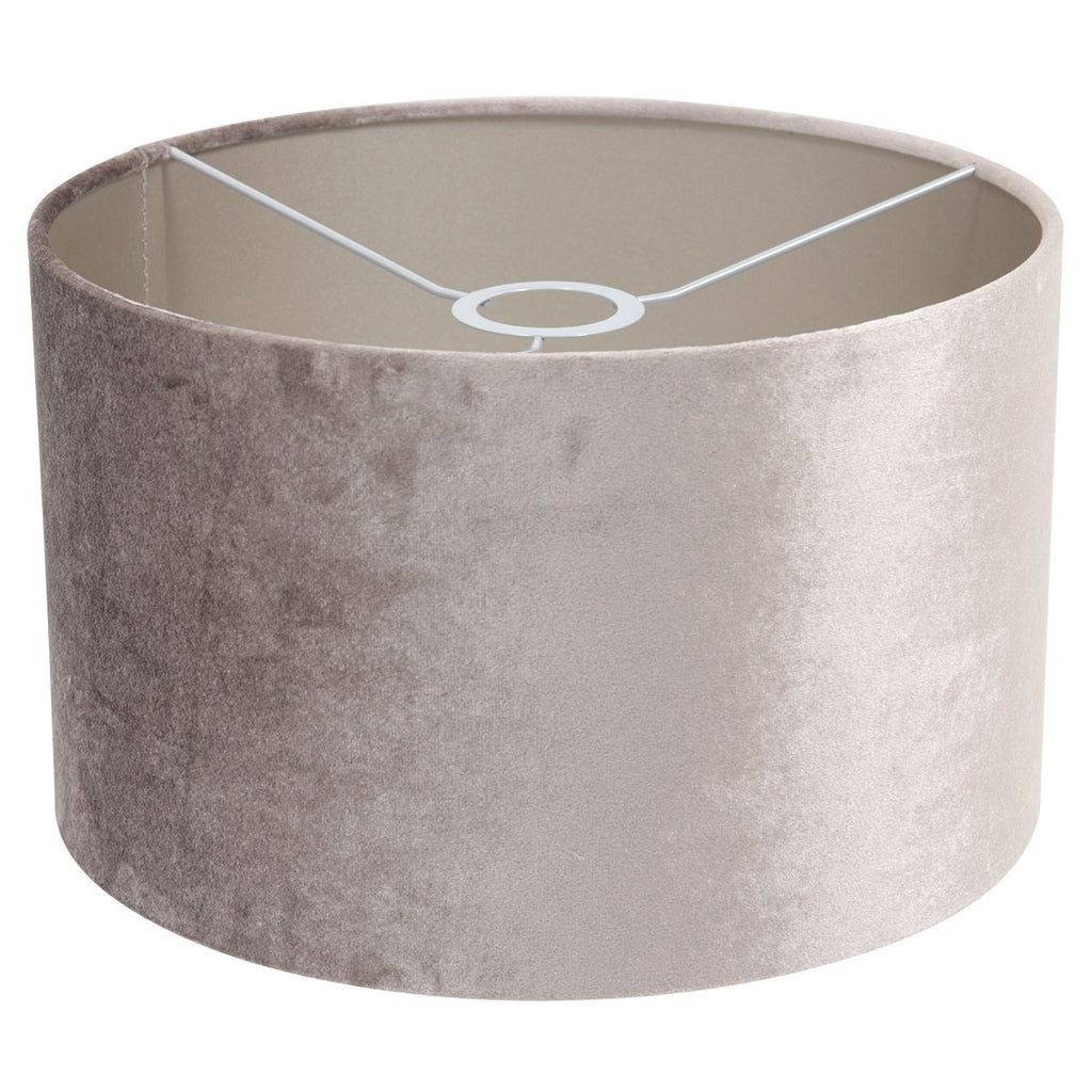 Vloerlamp Stang 8220ZW Zwart + Kap Velours Zilver