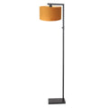 Vloerlamp Stang 8221ZW Zwart + Kap Velours Goud