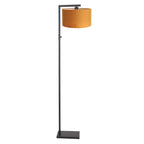 Vloerlamp Stang 8221ZW Zwart + Kap Velours Goud