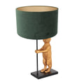 Tafellamp Animaux 3126ZW+K7396VS Zwart-Fluweel Groen