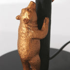 Tafellamp Animaux 3127ZW+K3084QS Zwart-Wit Linnen