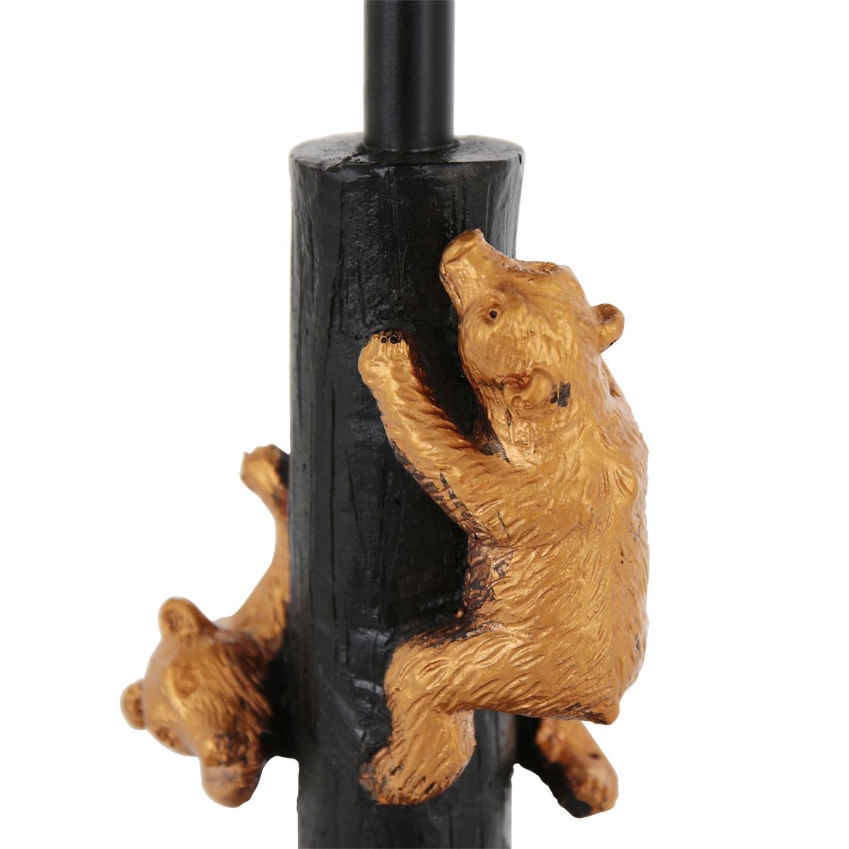 Tafellamp Animaux 3127ZW+K3084QS Zwart-Wit Linnen