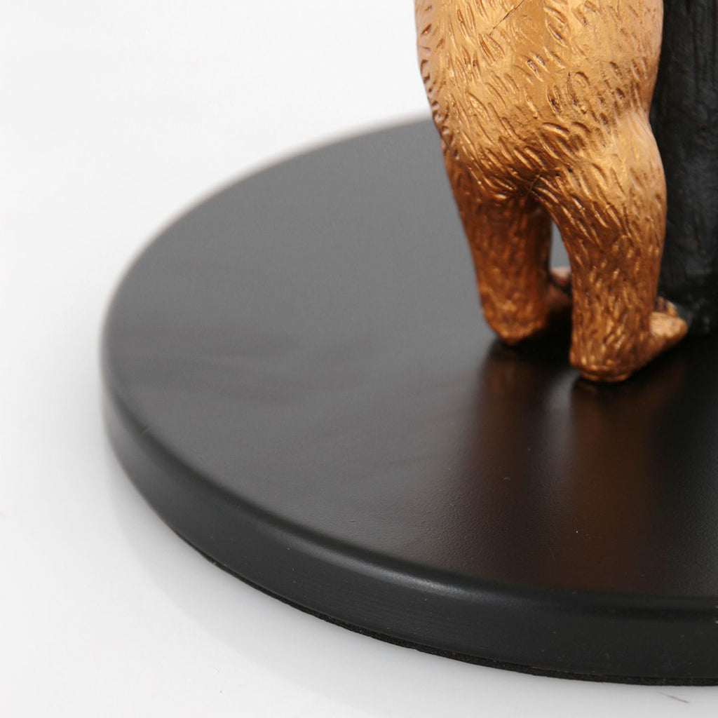 Tafellamp Animaux 3127ZW+K3084QS Zwart-Wit Linnen