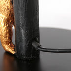 Tafellamp Animaux 3127ZW+K3084KS Zwart-Fluweel Goud