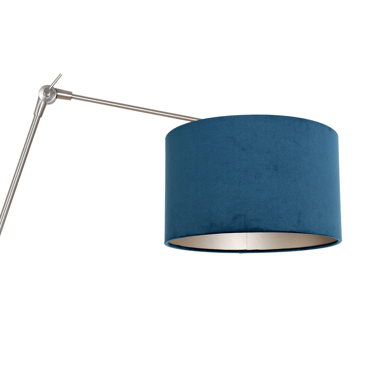 Wandlamp Prestige Chic 7396ST+K7396ZS Staal-Fluweel Blauw