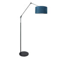 Vloerlamp Prestige Chic 7395ZW+K1068ZS Zwart-Fluweel Blauw
