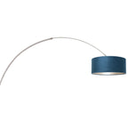 Vloerlamp Sparkled Light 7268ST+K1066ZS Staal-Fluweel Blauw