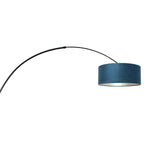Vloerlamp Sparkled Light 7268ZW+K1066ZS Zwart-Fluweel Blauw