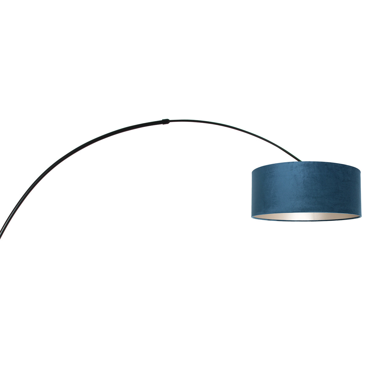 Vloerlamp Sparkled Light 7268ZW+K1066ZS Zwart-Fluweel Blauw