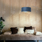 Wandlamp Elegant Classy 2574ST+K1066ZS Staal-Fluweel Blauw