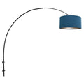 Wandlamp Sparkled Light 1481ZW+K1068ZS Zwart-Fluweel Blauw