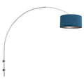 Wandlamp Sparkled Light 1481ST+K1068ZS Staal-Fluweel Blauw