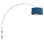 Wandlamp Sparkled Light 1481ST+K1068ZS Staal-Fluweel Blauw