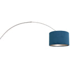 Wandlamp Sparkled Light 1481ST+K1068ZS Staal-Fluweel Blauw