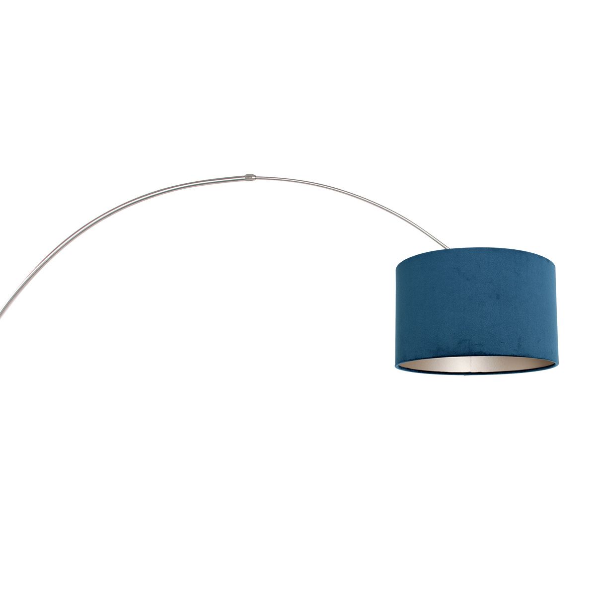 Wandlamp Sparkled Light 1481ST+K1068ZS Staal-Fluweel Blauw