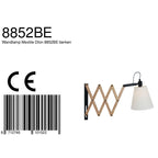 Wandlamp Dion 8852BE met uittrekbare arm E14 fitting