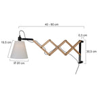 Wandlamp Dion 8852BE met uittrekbare arm E14 fitting