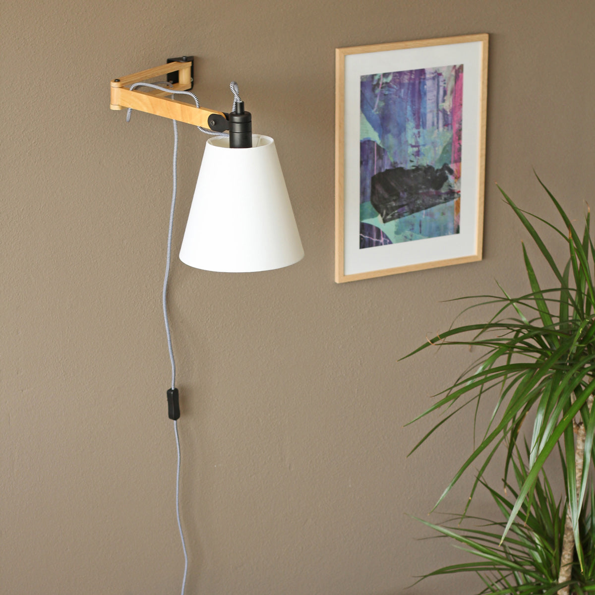 Wandlamp Dion 8853BE met uitklapbare arm E14 fitting