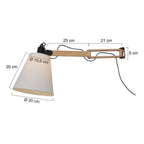 Wandlamp Dion 8853BE met uitklapbare arm E14 fitting
