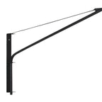 Wandlamp Elegant Classy 2574ZW+K1066RS Zwart-Grijs Linnen
