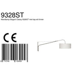 Wandlamp Elegant Classy 2574ST+K1066QS Staal-Wit Linnen