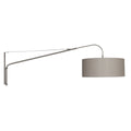 Wandlamp Elegant Classy 2574ST+K1066RS Staal-Grijs Linnen