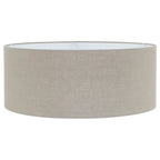 Wandlamp Elegant Classy 2574ST+K1066RS Staal-Grijs Linnen