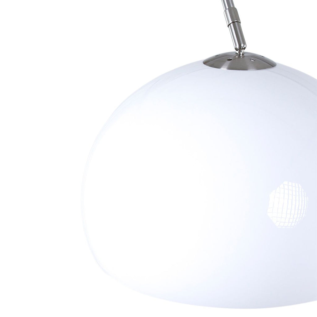 Vloerlamp Sparkled Light 7268ST+K10610S Staal-Wit Kunststof