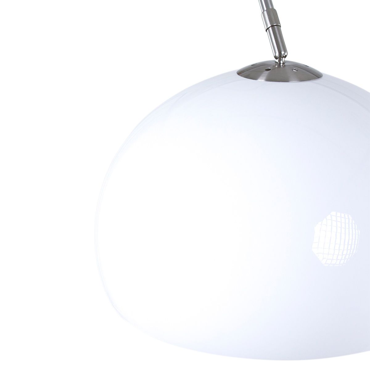 Vloerlamp Sparkled Light 7268ST+K10610S Staal-Wit Kunststof