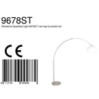 Vloerlamp Sparkled Light 7268ST+K10610S Staal-Wit Kunststof