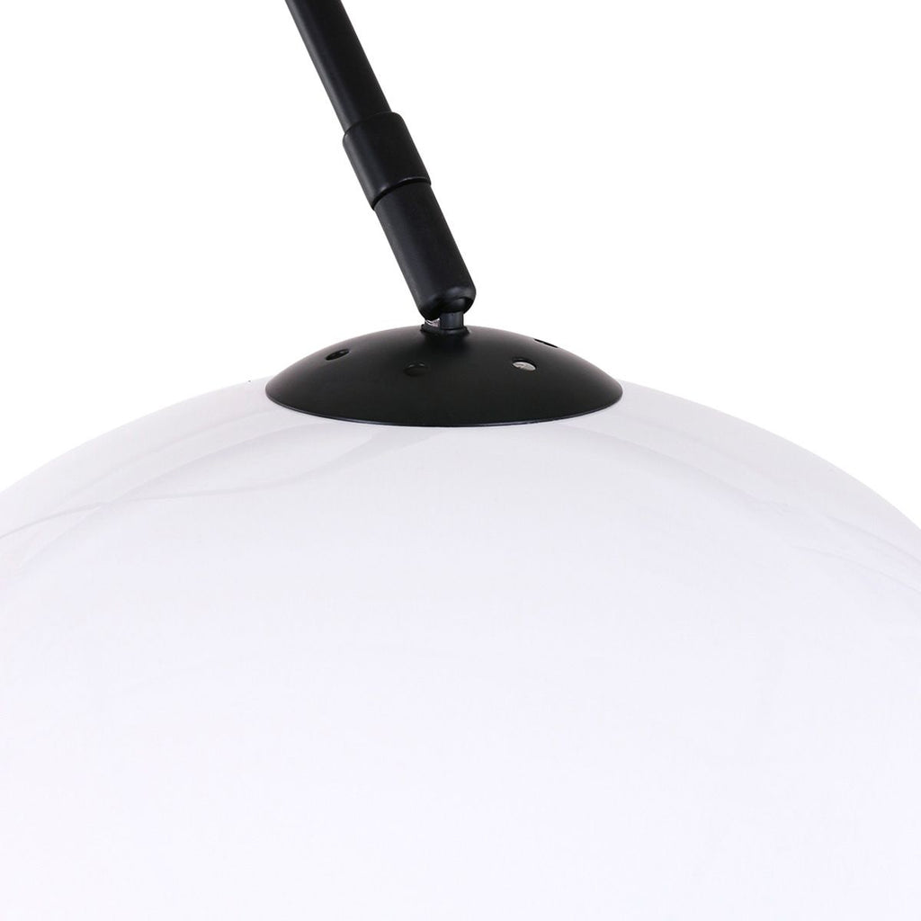 Vloerlamp Sparkled Light 7268ZW+K10610S Zwart-Wit Kunststof