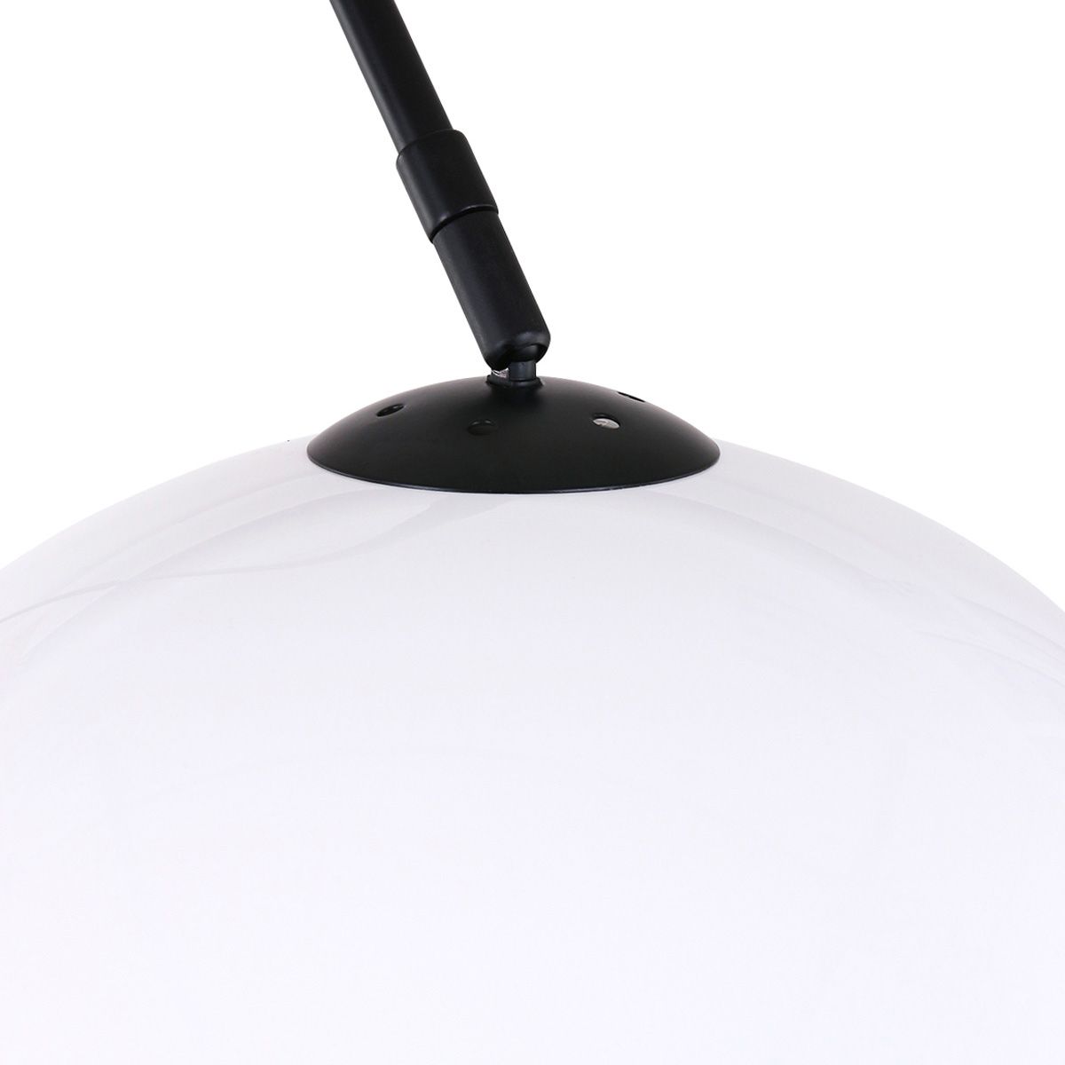Vloerlamp Sparkled Light 7268ZW+K10610S Zwart-Wit Kunststof