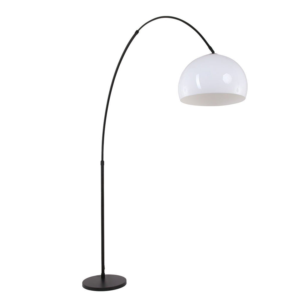 Vloerlamp Sparkled Light 7268ZW+K10610S Zwart-Wit Kunststof