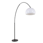 Vloerlamp Sparkled Light 7268ZW+K10610S Zwart-Wit Kunststof