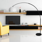 Vloerlamp Sparkled Light 7268ZW+K10610S Zwart-Wit Kunststof