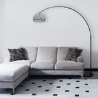 Vloerlamp Sparkled Light 7268ZW+K11130S Zwart-Grijs Kunststof