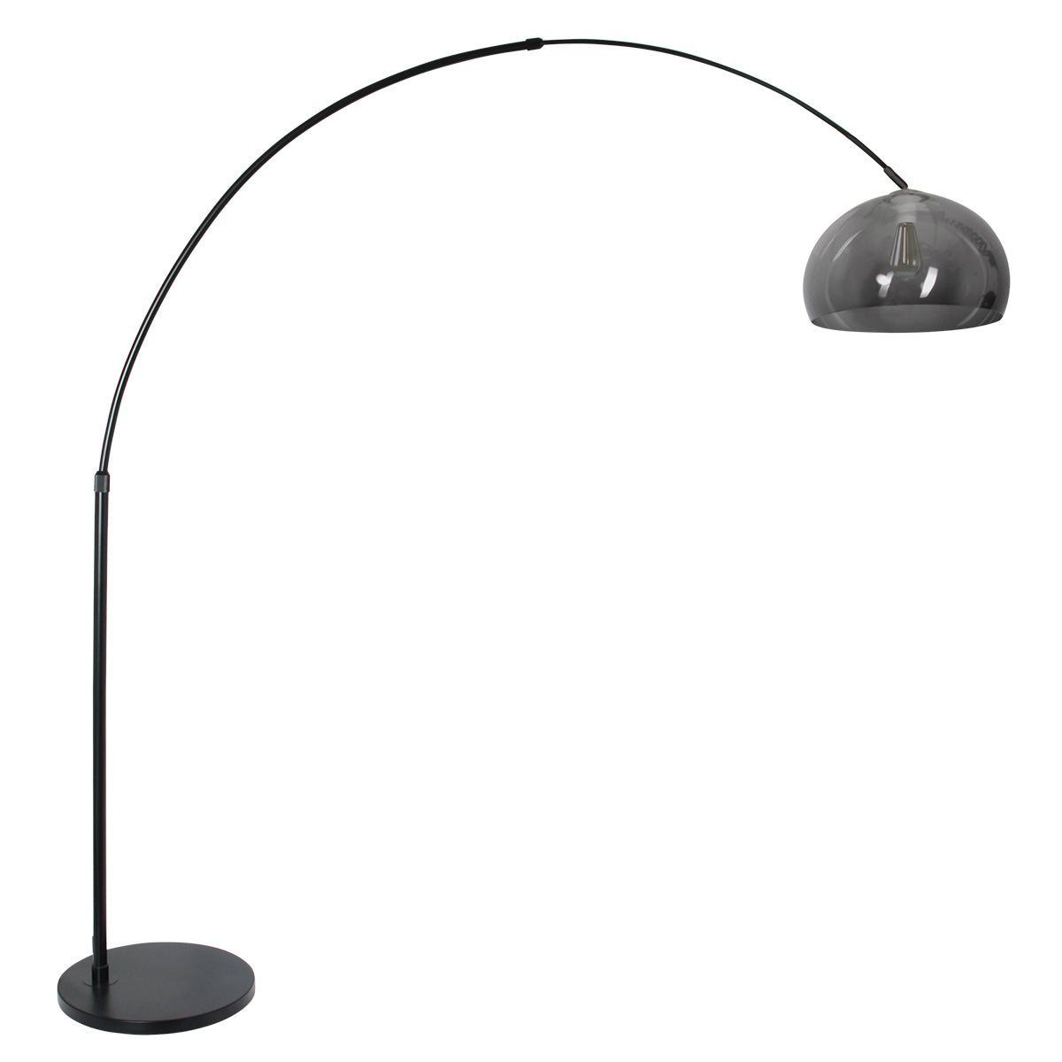 Vloerlamp Sparkled Light 7268ZW+K11130S Zwart-Grijs Kunststof