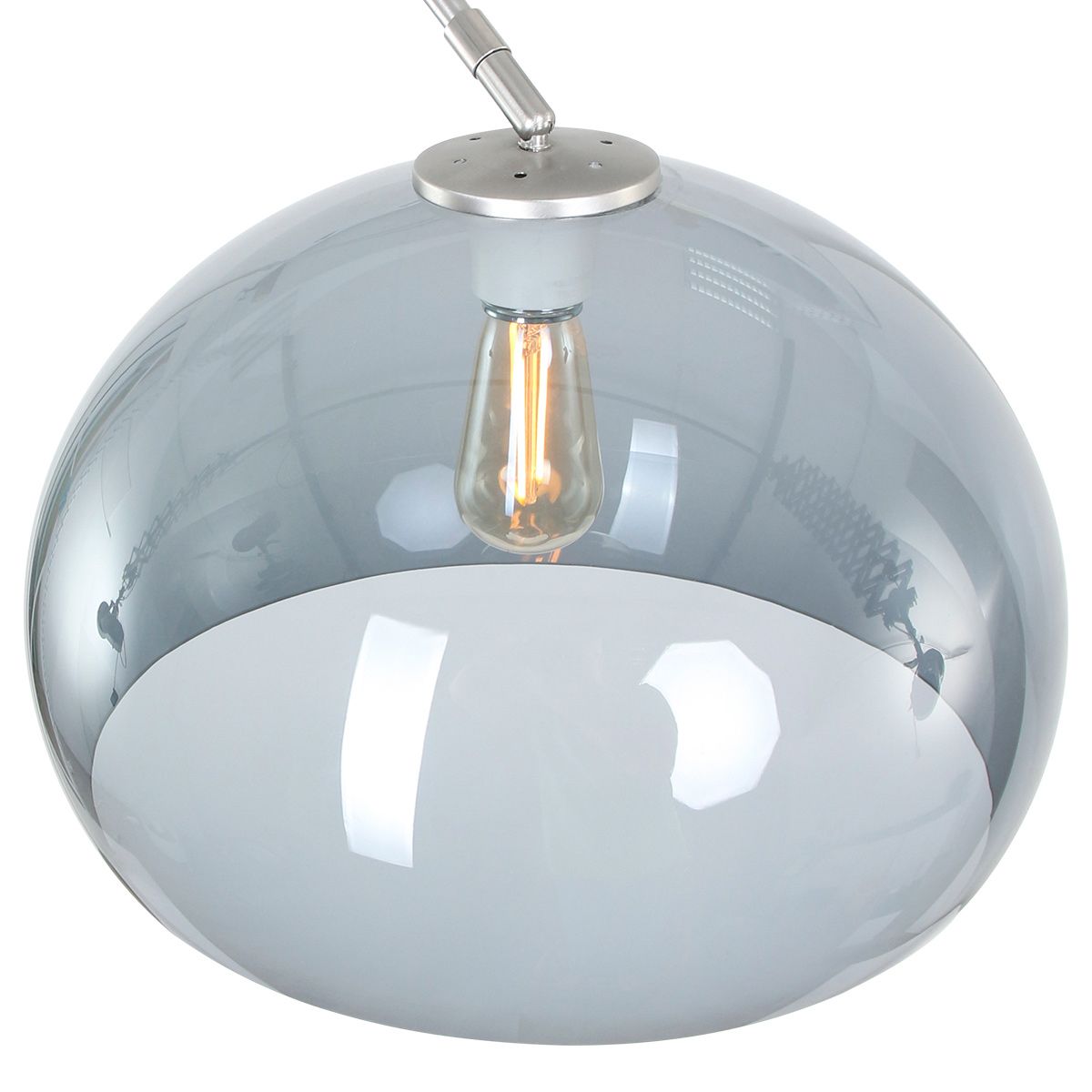 Vloerlamp Sparkled Light 7268ST+K11130S Staal-Grijs Kunststof