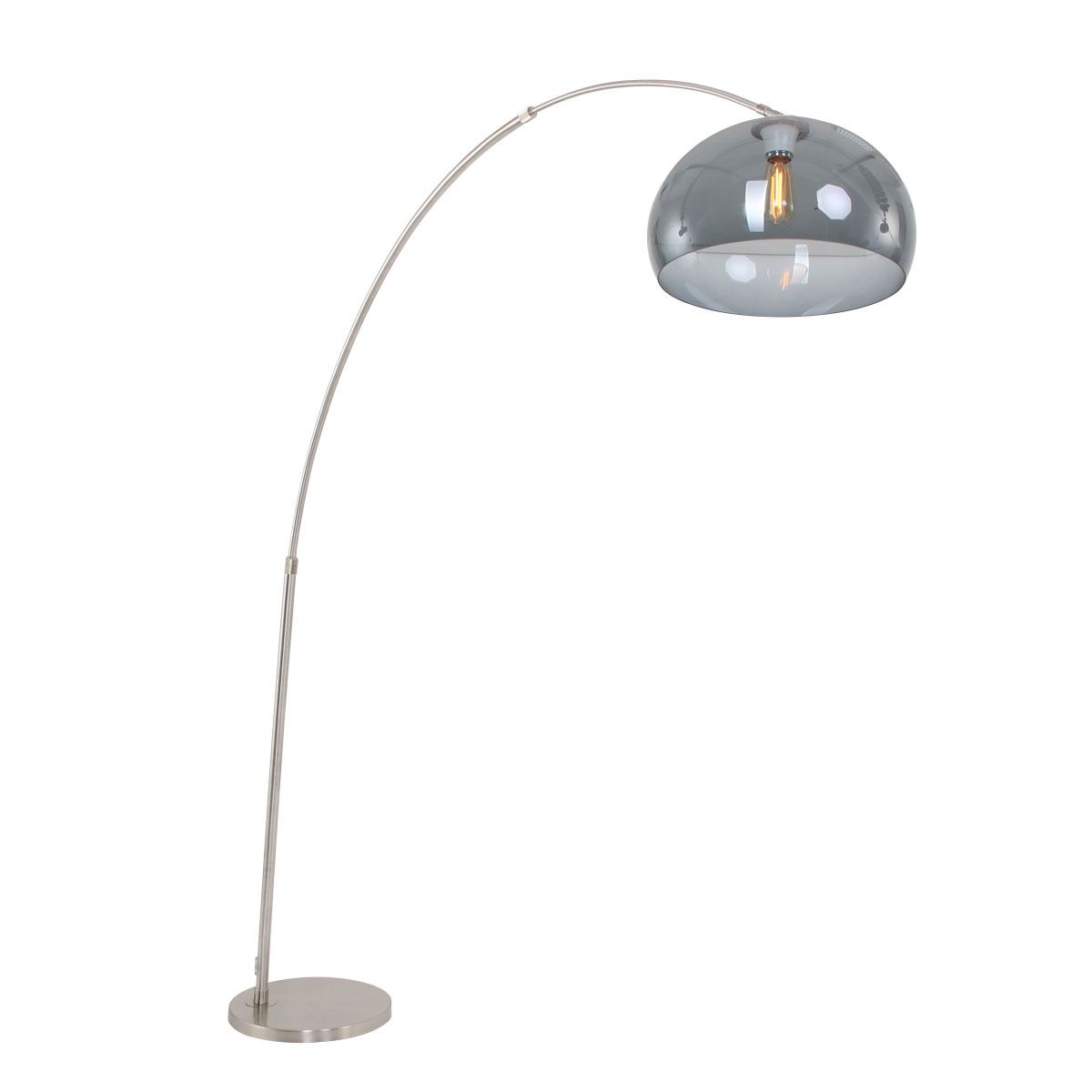 Vloerlamp Sparkled Light 7268ST+K11130S Staal-Grijs Kunststof