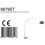 Vloerlamp Sparkled Light 7268ST+K11130S Staal-Grijs Kunststof