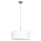 Hanglamp Sparkled Light 3602ST+K1066QS Staal-Wit Linnen