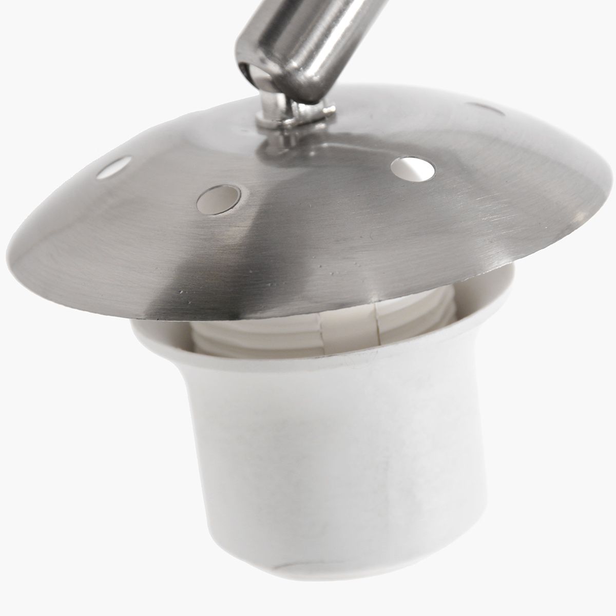 Vloerlamp Sparkled Light 7268ST+K1066RS Staal+Grijs Linnen
