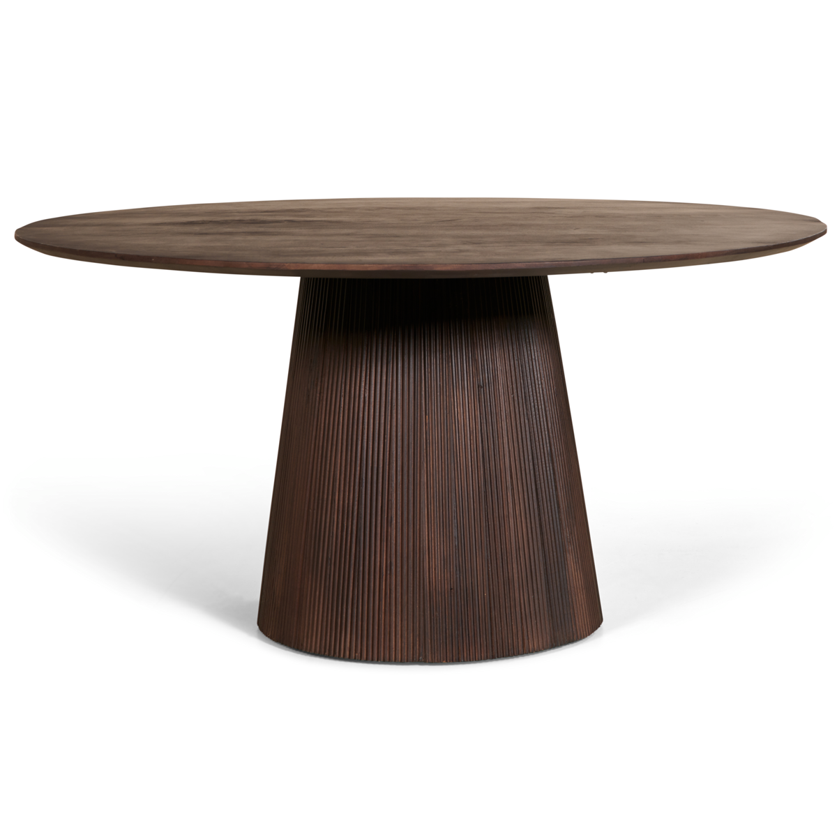Eettafel Mokka Rond - Donkerbruin Ø120cm