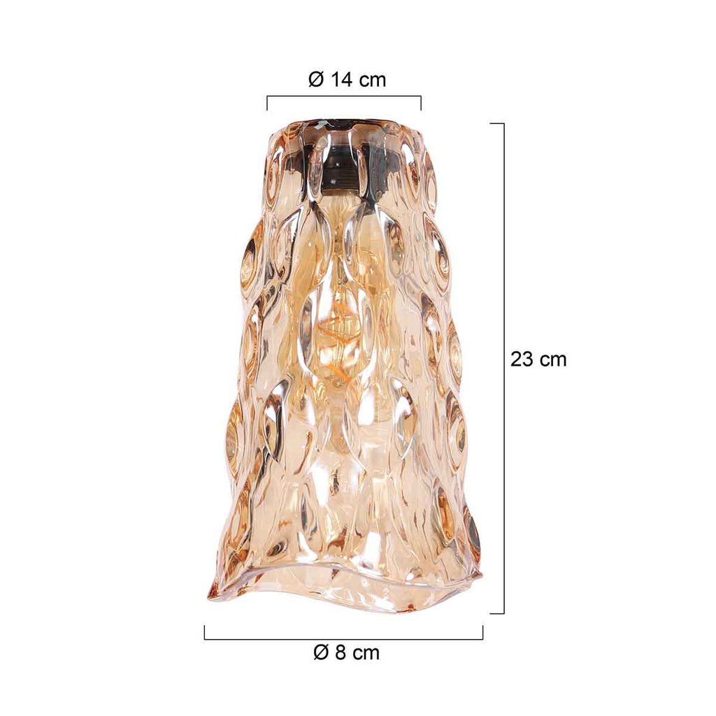 3831 glas 22*13*8cm bubbles