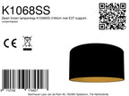 Zwart linnen lampenkap K1068SS ⌀40cm met E27 support.