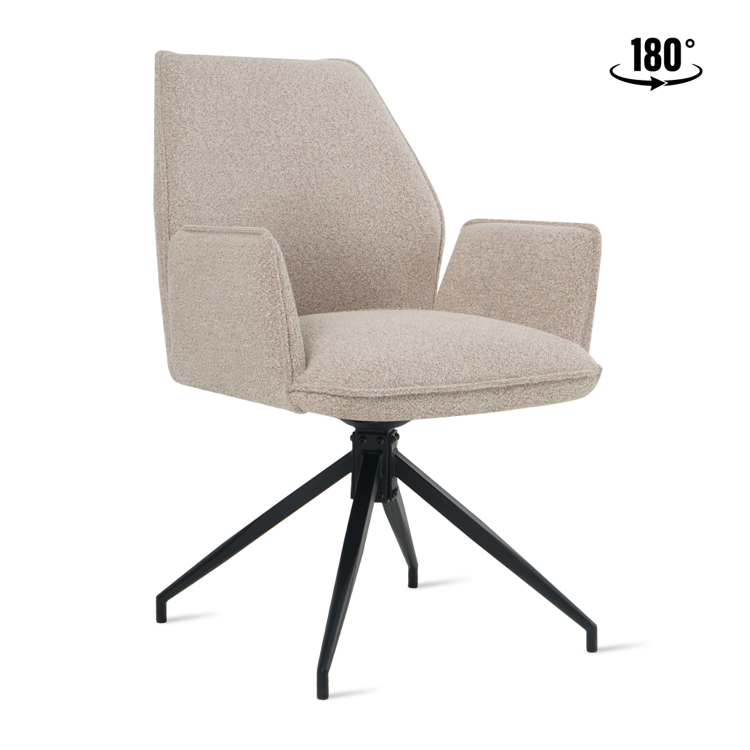 Eetkamerstoel Jill - Bouclé Taupe