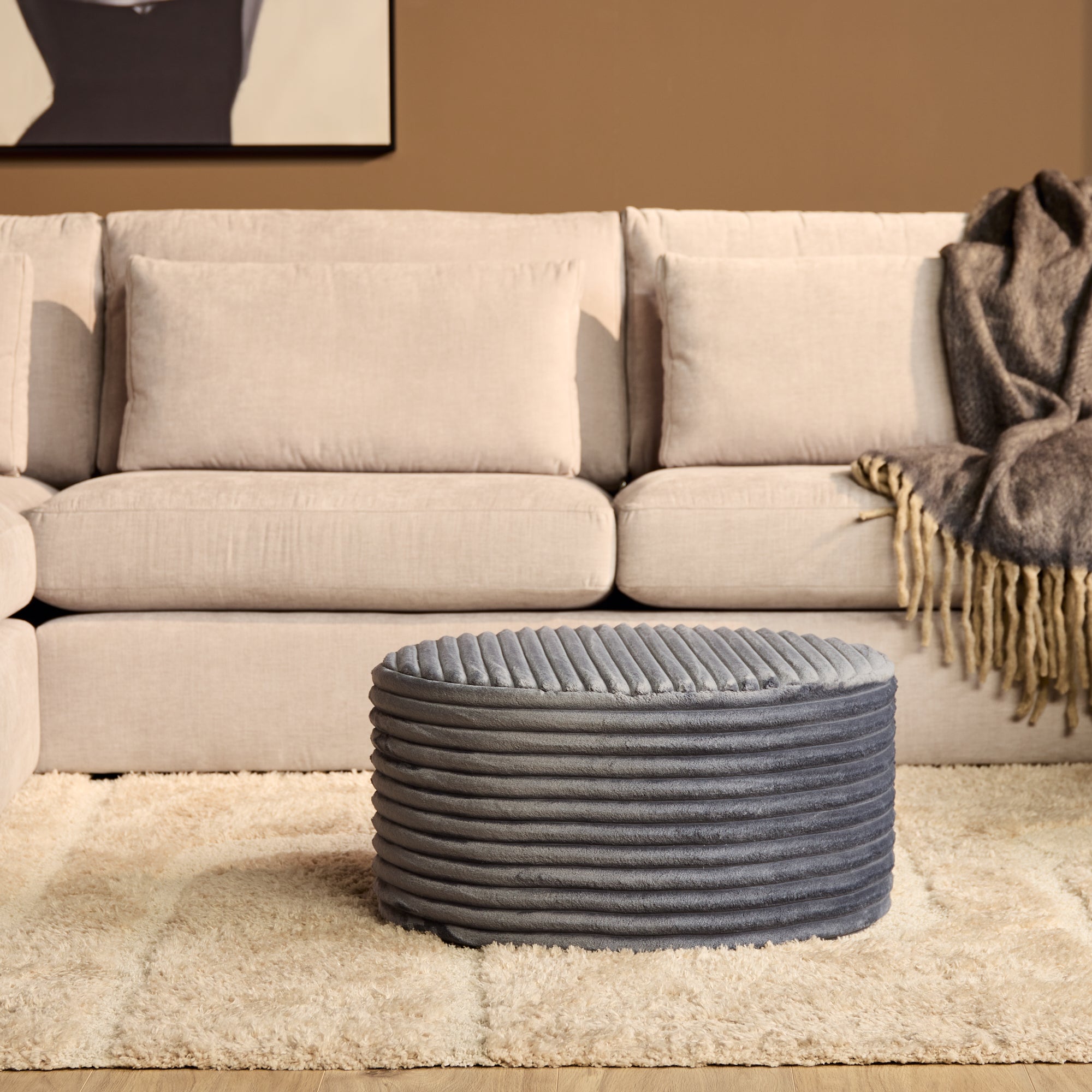 My Sofa Hocker | Rond | 60 cm | Tilia 85 | Antraciet