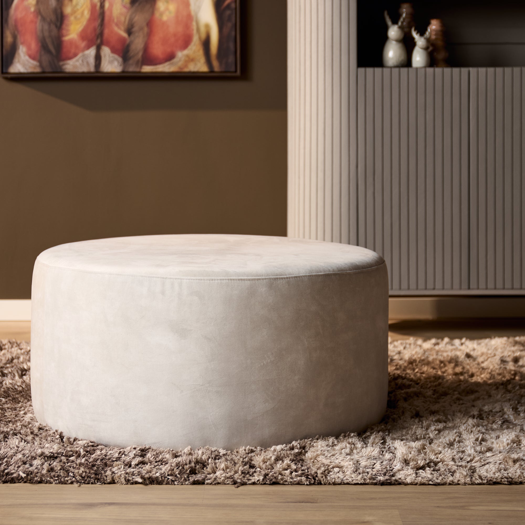 My Sofa Hocker | Rond | 80 cm | Adore 102 |  Crème