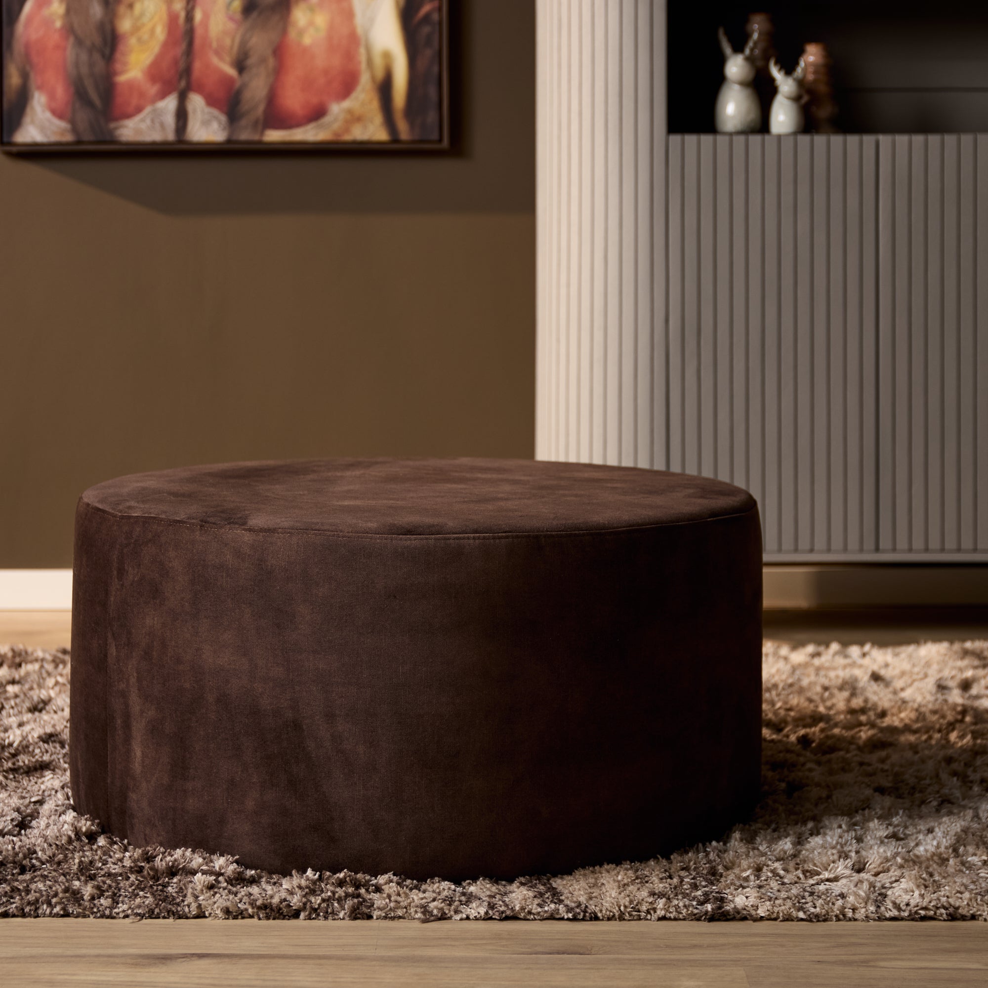 My Sofa Hocker | Rond | 80 cm | Adore 108 |  Brown