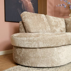 Hoekbank Alma, divan links + 2,5-zits, beige Trenza 08